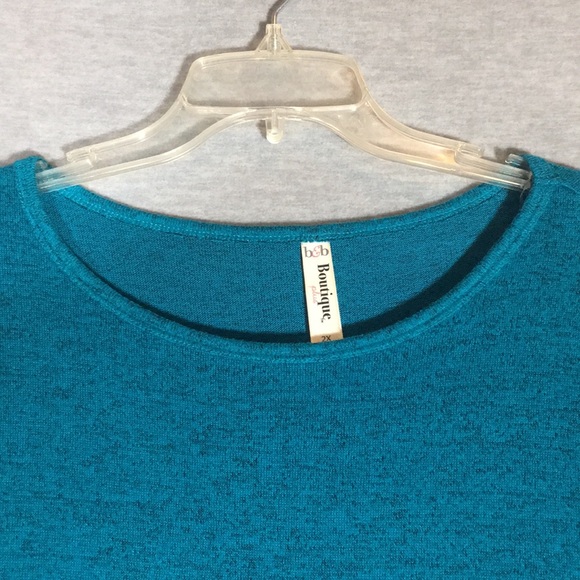 B & B BOUTIQUE Soft Summer Weight Stretchy Knit 3/4 Sleeve Long Line Tunic Top - Picture 9 of 14